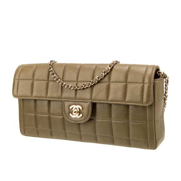 Vintage Chanel Shoulder Bag 2003 Karl Lagerfeld Collection Green Lambskin - Picture 3 of 6